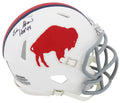 Billy Shaw Signed Buffalo Bills 70's Style T/B White Riddell Speed Mini Helmet w/HOF'99 - SHAMIN304 - Billy Shaw Signed Buffalo Bills 70's Style T/B White Riddell Speed Mini Helmet w/HOF'99 product image