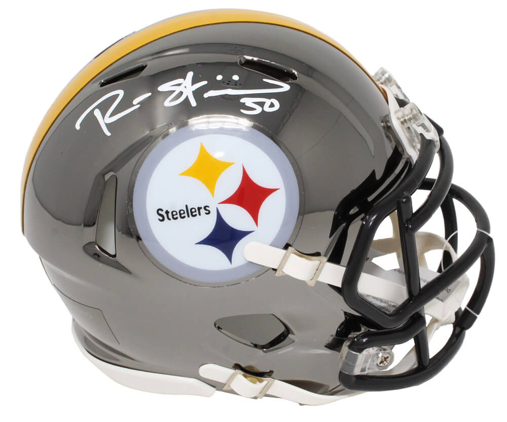 Ryan Shazier Signed Pittsburgh Steelers Chrome Riddell Speed Mini Helmet - SHAMIN312 - Ryan Shazier Signed Pittsburgh Steelers Chrome Riddell Speed Mini Helmet product image