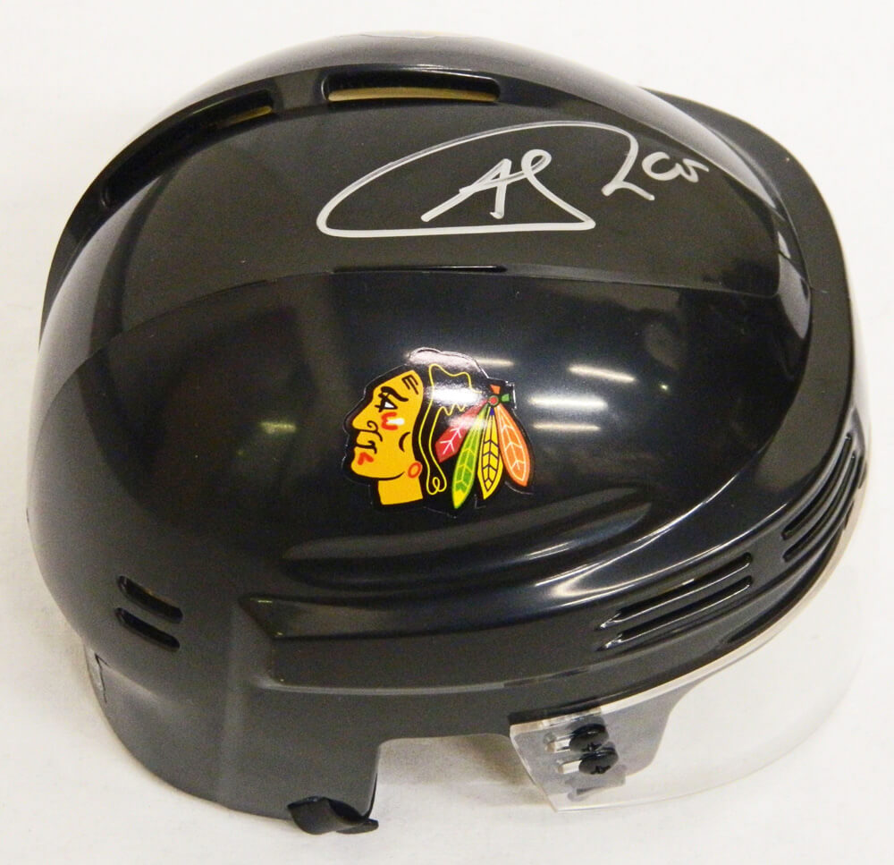Andrew Shaw Signed Blackhawks Black Hockey Mini Helmet - SHAMIN402 - Andrew Shaw Signed Blackhawks Black Hockey Mini Helmet product image