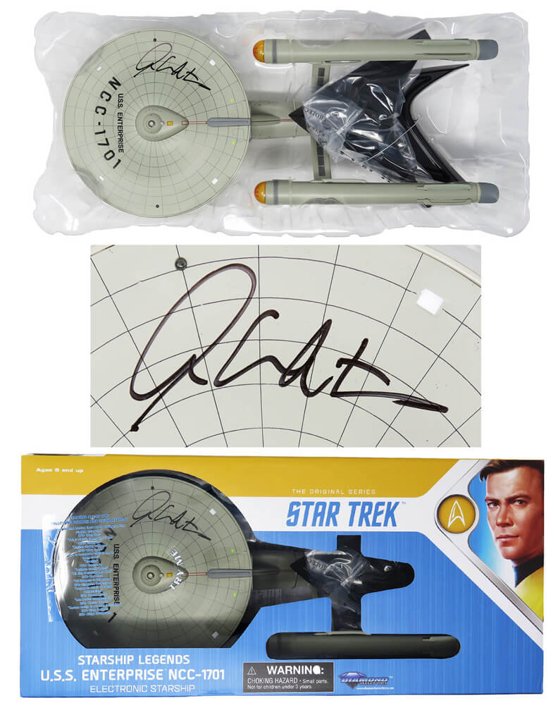 William Shatner Signed Diamond Select Star Trek Grey U.S.S. Starship Enterprise NCC-1701 - SHAOTH501 - William Shatner Signed Diamond Select Star Trek Grey U.S.S. Starship Enterprise NCC-1701 product image