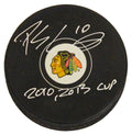 Patrick Sharp Signed Blackhawks Logo Hockey Puck w/2010, 2013 Cup - SHAPUC406 - Patrick Sharp Signed Blackhawks Logo Hockey Puck w/2010, 2013 Cup product image