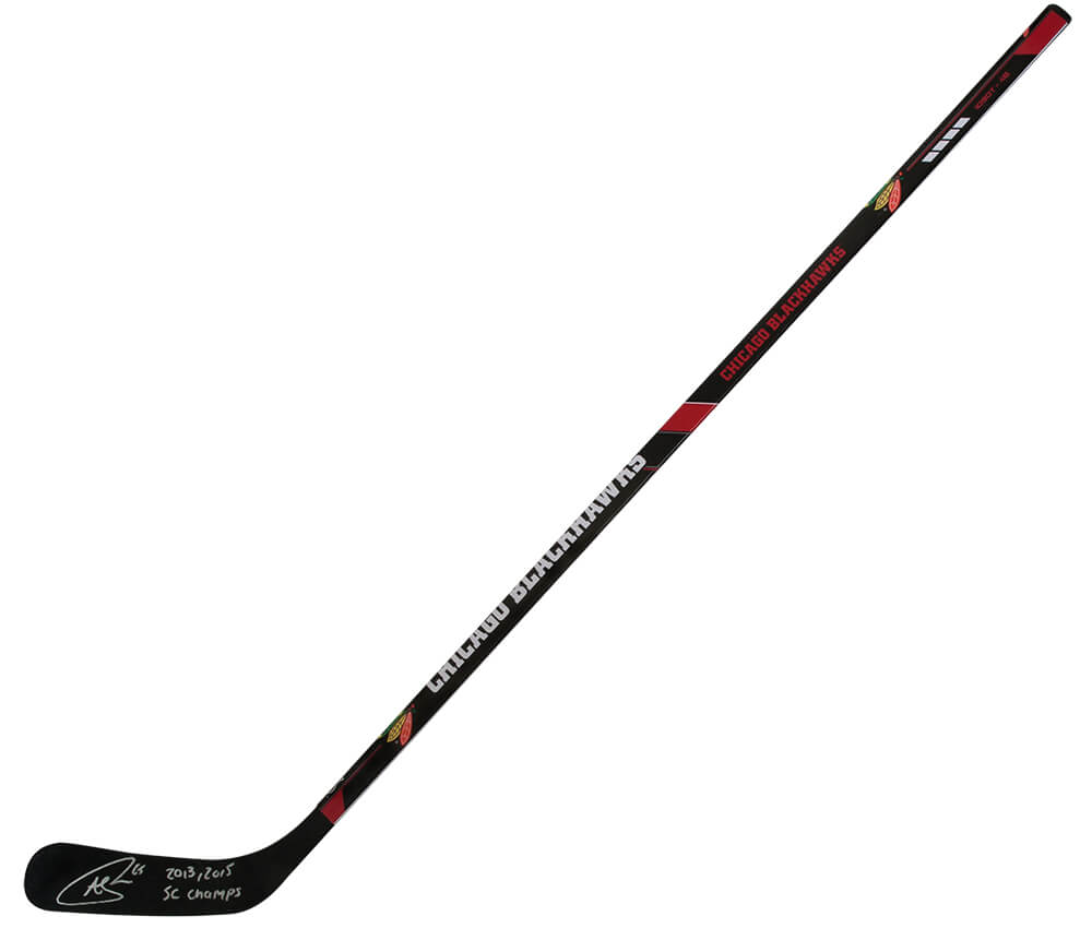 Andrew Shaw Signed Chicago Blackhawks Logo 48-Inch Hockey Stick w/2013, 2015 SC Champs - SHASTK405 - Andrew Shaw Signed Chicago Blackhawks Logo 48-Inch Hockey Stick w/2013, 2015 SC Champs product image