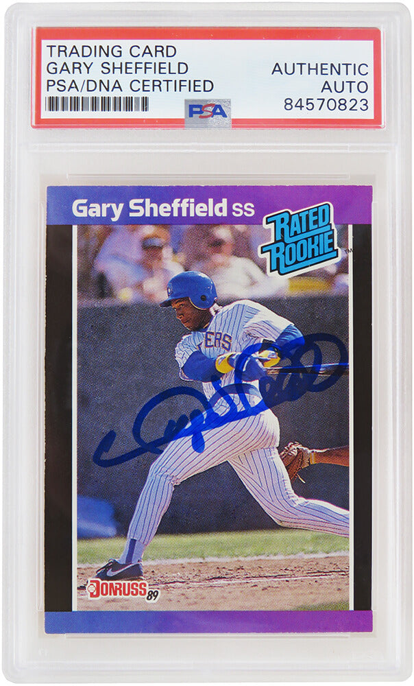 Gary Sheffield Signed Milwaukee Brewers 1989 Donruss Rated Rookie Baseball Card #31 - (PSA Encapsulated) - SHECAR101 - Gary Sheffield Signed Milwaukee Brewers 1989 Donruss Rated Rookie Baseball Card #31 - (PSA Encapsulated) product image