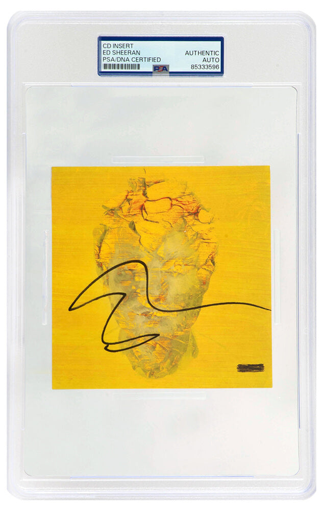 Ed Sheeran Signed 'Subtract' 5x5 CD Insert - (PSA/DNA Encapsulated) - SHECUT500 - Ed Sheeran Signed 'Subtract' 5x5 CD Insert - (PSA/DNA Encapsulated) product image