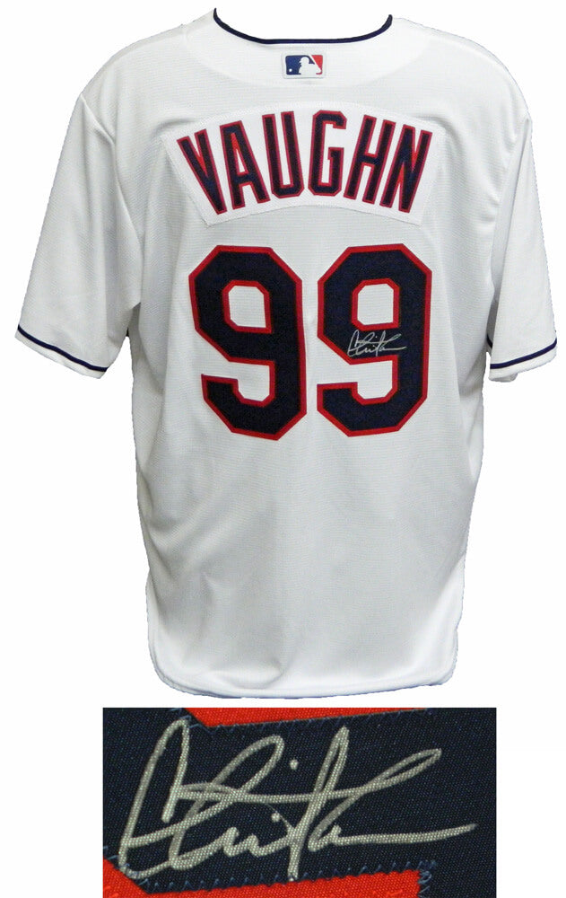 Charlie Sheen Signed Cleveland Indians White Majestic Replica Jersey - SHEJRY500 - Charlie Sheen Signed Cleveland Indians White Majestic Replica Jersey product image