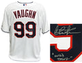 Charlie Sheen Signed Cleveland Indians White Majestic Replica Jersey w/Wild Thing - SHEJRY501 - Charlie Sheen Signed Cleveland Indians White Majestic Replica Jersey w/Wild Thing product image