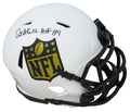 Art Shell Signed NFL Logo Lunar Eclipse White Matte Riddell Speed Mini Helmet w/HOF'89 - SHEMIN321 - Art Shell Signed NFL Logo Lunar Eclipse White Matte Riddell Speed Mini Helmet w/HOF'89 product image