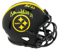 Donnie Shell Signed Pittsburgh Steelers Eclipse Black Matte Riddell Speed Mini Helmet w/HOF'20 - SHEMIN304 - Donnie Shell Signed Pittsburgh Steelers Eclipse Black Matte Riddell Speed Mini Helmet w/HOF'20 product image