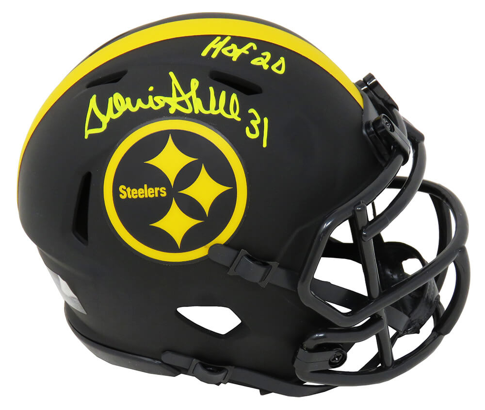 Donnie Shell Signed Pittsburgh Steelers Eclipse Black Matte Riddell Speed Mini Helmet w/HOF'20 - SHEMIN304 - Donnie Shell Signed Pittsburgh Steelers Eclipse Black Matte Riddell Speed Mini Helmet w/HOF'20 product image
