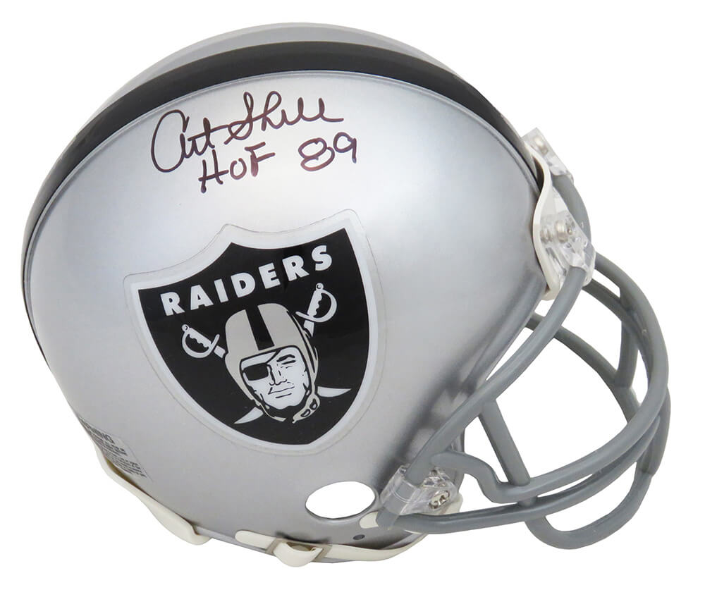 Art Shell Signed Raiders Riddell Mini Helmet w/HOF'89 - SHEMIN320 - Art Shell Signed Raiders Riddell Mini Helmet w/HOF'89 product image
