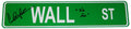 Charlie Sheen Signed Wall ST. 4x18 Green Aluminum Street Sign w/Bud Fox - SHEOTH502 - Charlie Sheen Signed Wall ST. 4x18 Green Aluminum Street Sign w/Bud Fox product image
