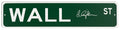 Charlie Sheen Signed Wall Street 4x18 Green Aluminum Street Sign - SHEOTH505 - Charlie Sheen Signed Wall Street 4x18 Green Aluminum Street Sign product image