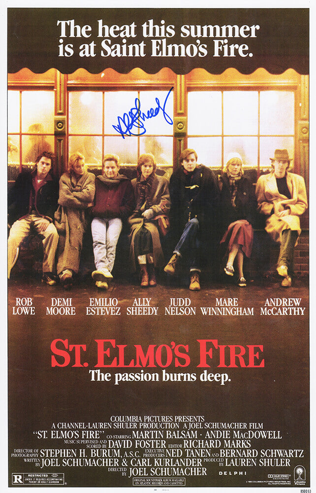 Ally Sheedy Signed St Elmo's Fire 11x17 Movie Poster - SHEPST520 - Ally Sheedy Signed St Elmo's Fire 11x17 Movie Poster product image