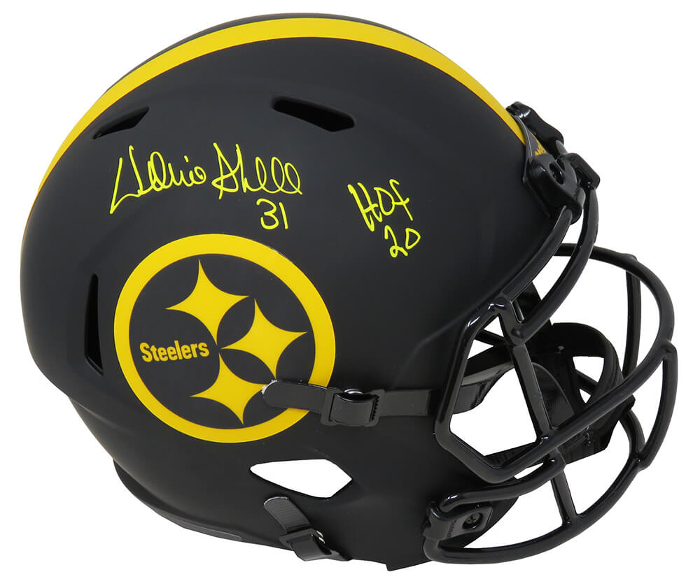 Donnie Shell Signed Pittsburgh Steelers Eclipse Black Matte Riddell Full Size Speed Replica Helmet w/HOF'20 - SHEREP302 - Donnie Shell Signed Pittsburgh Steelers Eclipse Black Matte Riddell Full Size Speed Replica Helmet w/HOF'20 product image