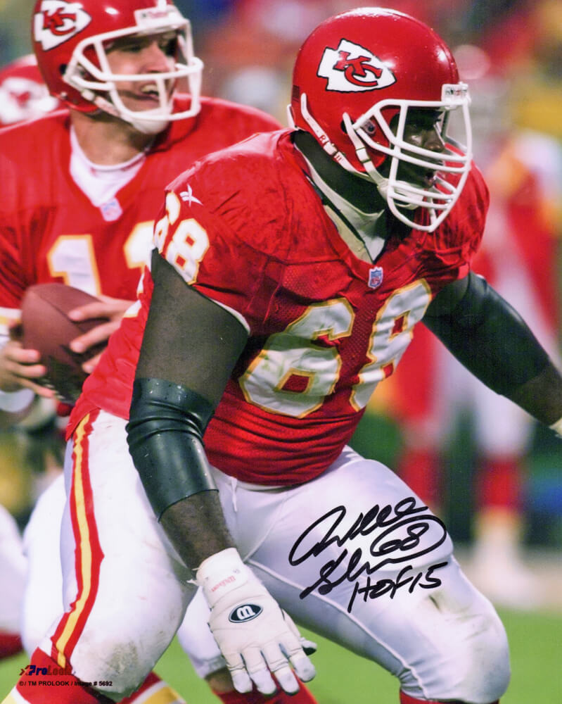 Will Shields Signed Kansas City Chiefs Red Jersey Action 8x10 Photo w/HOF'15 - SHI08P301 - Will Shields Signed Kansas City Chiefs Red Jersey Action 8x10 Photo w/HOF'15 product image