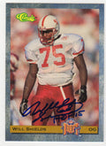 Will Shields Signed 1993 Classic Football Rookie Trading Card #13 w/HOF'15 - SHICAR301 - Will Shields Signed 1993 Classic Football Rookie Trading Card #13 w/HOF'15 product image