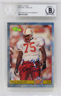Will Shields Signed 1993 Classic Football Rookie Trading Card #13 w/HOF'15 - (Beckett Encapsulated) - SHICAR303 - Will Shields Signed 1993 Classic Football Rookie Trading Card #13 w/HOF'15 - (Beckett Encapsulated) product image