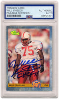 Will Shields Signed 1993 Classic Rookie Football Trading Card #13 w/CHOF'11 - (PSA Encapsulated) - SHICAR305 - Will Shields Signed 1993 Classic Rookie Football Trading Card #13 w/CHOF'11 - (PSA Encapsulated) product image