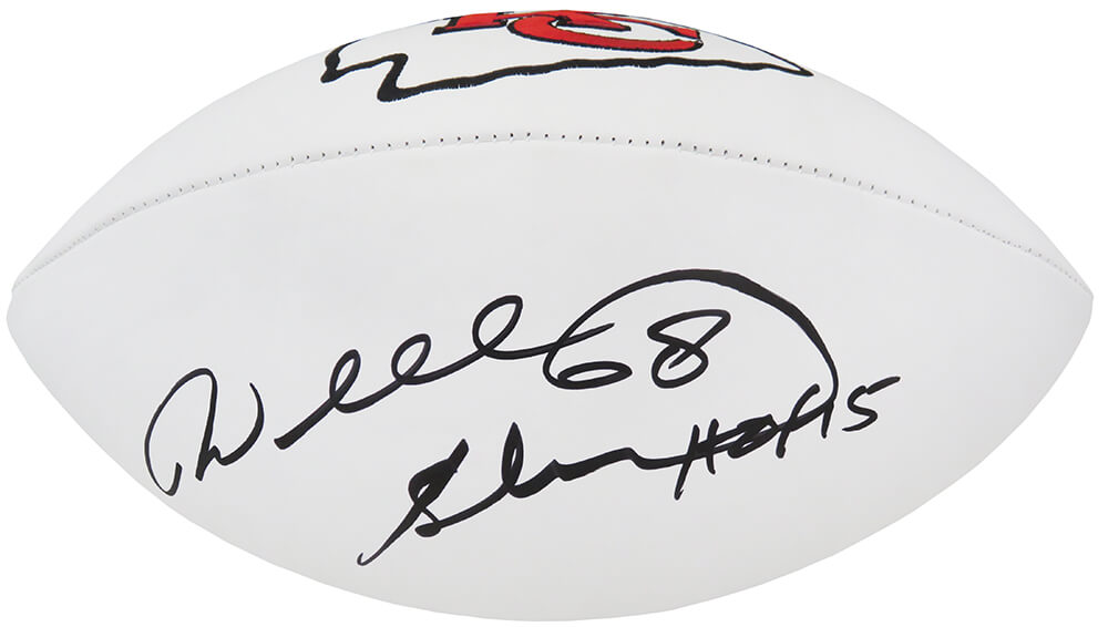 Will Shields Signed Kansas City Chiefs Wilson White Panel Logo NFL Football w/HOF'15 - SHIFTB302 - Will Shields Signed Kansas City Chiefs Wilson White Panel Logo NFL Football w/HOF'15 product image