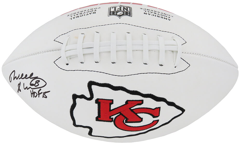 Will Shields Signed KC Chiefs Wilson White Panel Logo NFL Football w/HOF'15 - SHIFTB303 - Will Shields Signed KC Chiefs Wilson White Panel Logo NFL Football w/HOF'15 product image
