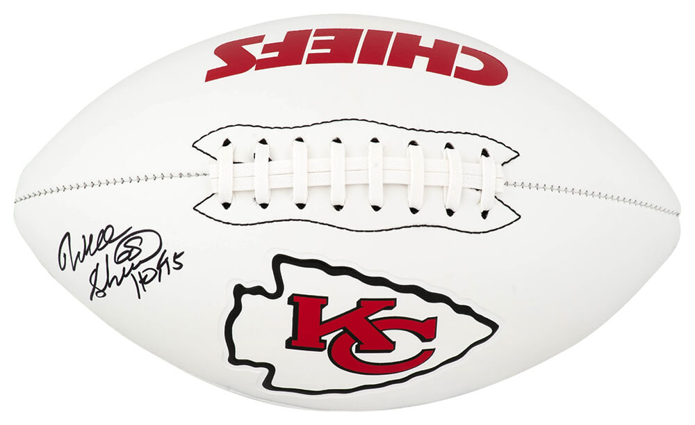 Will Shields Signed Kansas City Chiefs Franklin White Logo Football w/HOF'15 - SHIFTB305 - Will Shields Signed Kansas City Chiefs Franklin White Logo Football w/HOF'15 product image