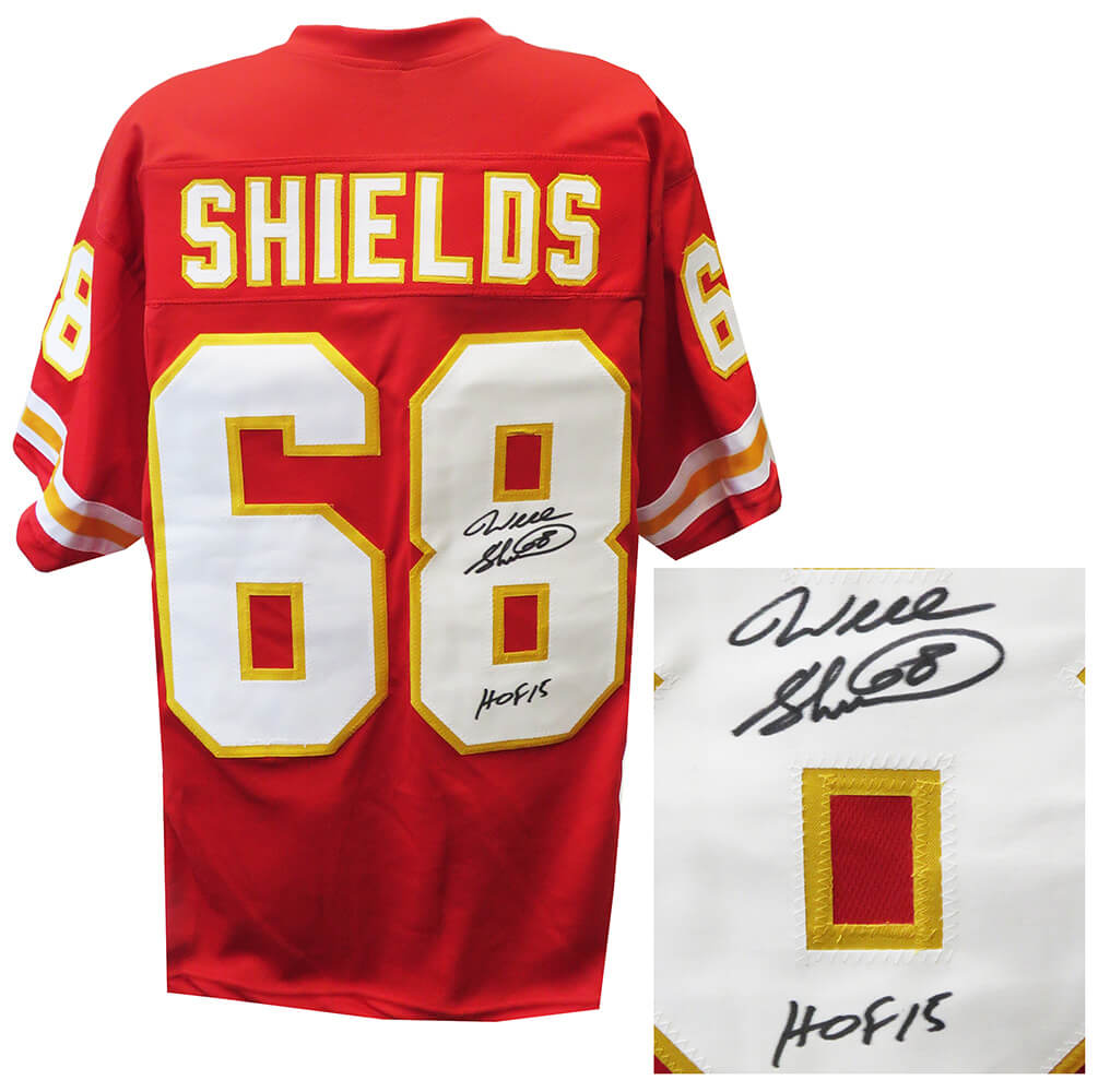 Will Shields Signed Red Custom Football Jersey w/HOF'15 - SHIJRY300 - Will Shields Signed Red Custom Football Jersey w/HOF'15 product image