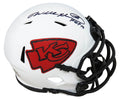 Will Shields Signed Kansas City Chiefs Lunar Eclipse White Matte Riddell Speed Mini Helmet w/HOF'15 - SHIMIN302 - Will Shields Signed Kansas City Chiefs Lunar Eclipse White Matte Riddell Speed Mini Helmet w/HOF'15 product image