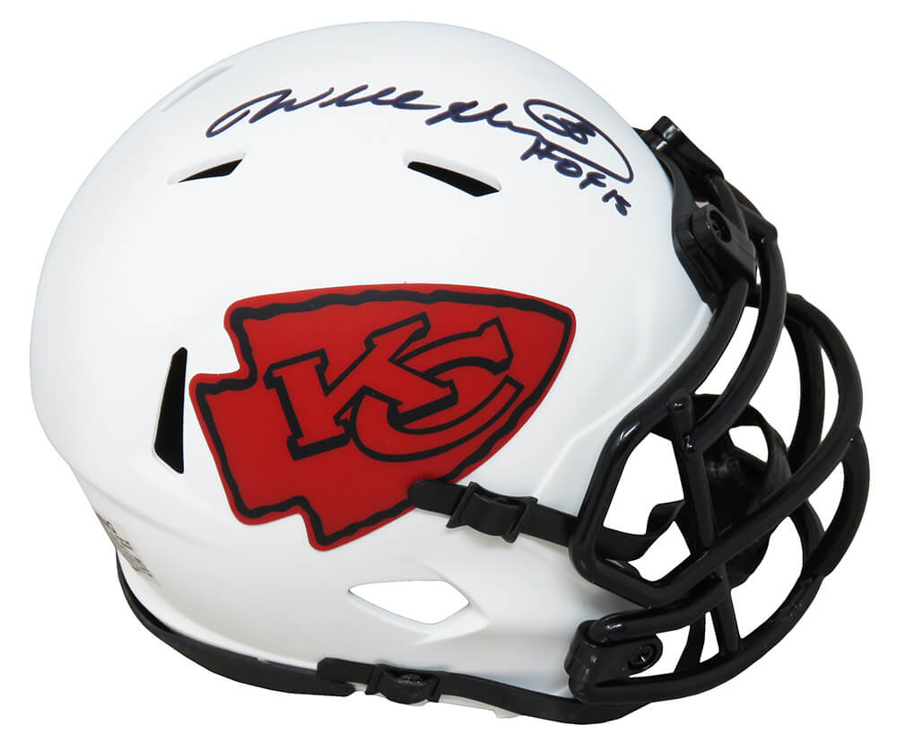 Will Shields Signed Kansas City Chiefs Lunar Eclipse White Matte Riddell Speed Mini Helmet w/HOF'15 - SHIMIN302 - Will Shields Signed Kansas City Chiefs Lunar Eclipse White Matte Riddell Speed Mini Helmet w/HOF'15 product image