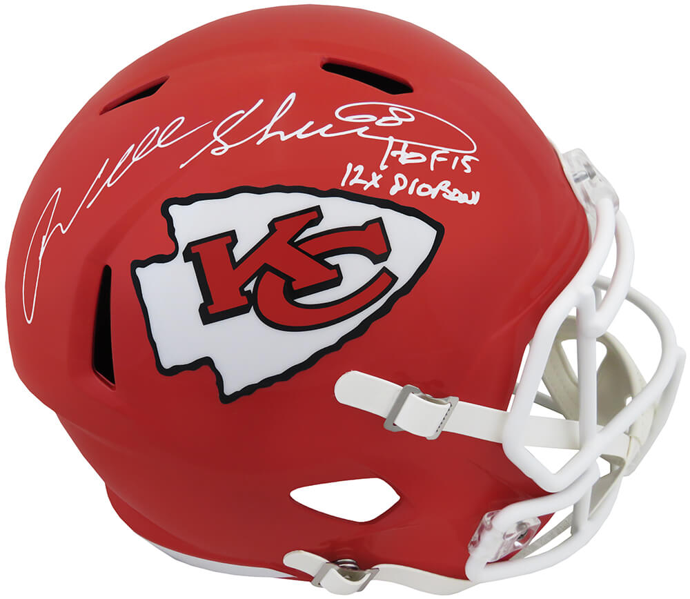Will Shields Signed Kanas City Chiefs Riddell Full Size Speed Replica Helmet w/HOF'15, 12x Pro Bowl - SHIREP305 - Will Shields Signed Kanas City Chiefs Riddell Full Size Speed Replica Helmet w/HOF'15, 12x Pro Bowl product image