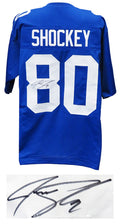 Jeremy Shockey Signed Blue Custom Football Jersey - SHOJRY300 - Jeremy Shockey Signed Blue Custom Football Jersey product image