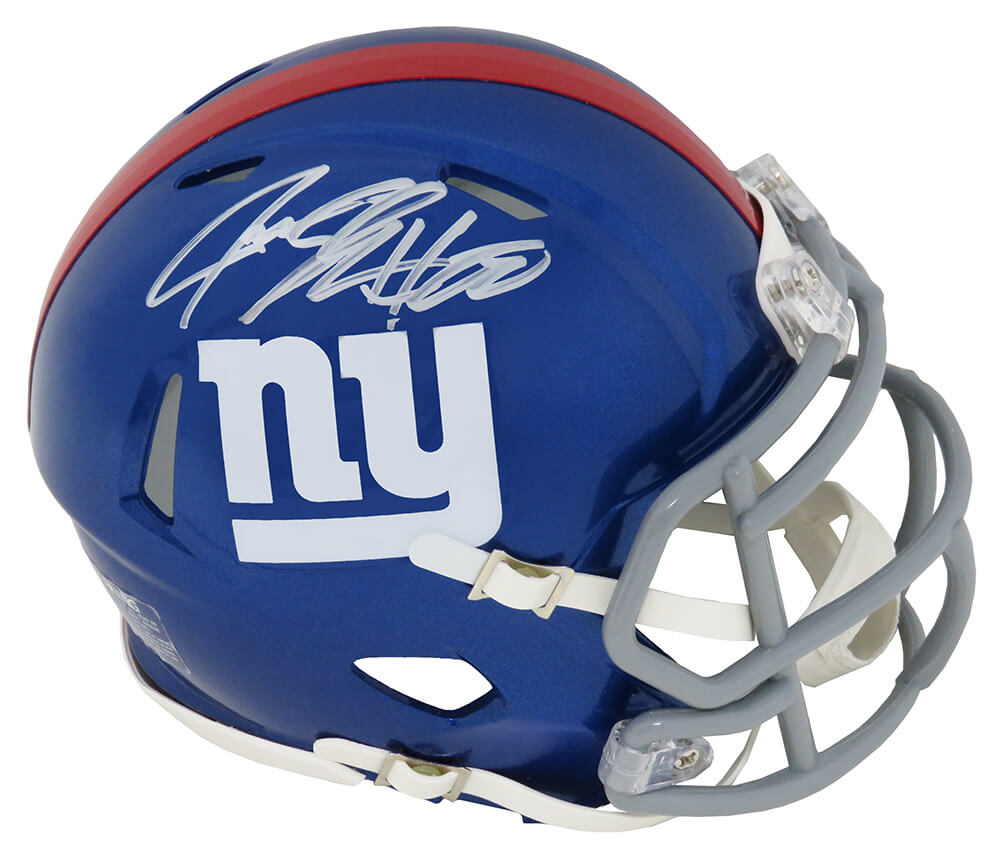 Jeremy Shockey Signed New York Giants Riddell Speed Mini Helmet - SHOMIN300 - Jeremy Shockey Signed New York Giants Riddell Speed Mini Helmet product image