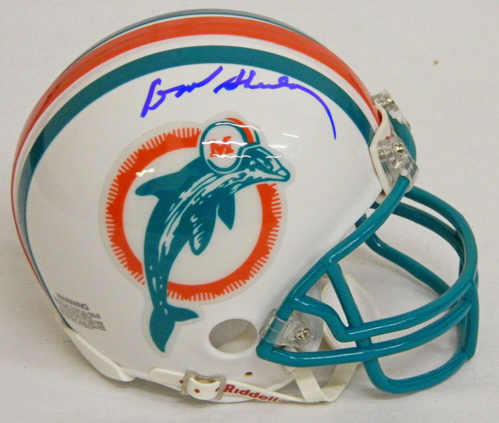 Don Shula Signed Dolphins Riddell Mini Helmet - SHUMIN300 - Don Shula Signed Dolphins Riddell Mini Helmet product image