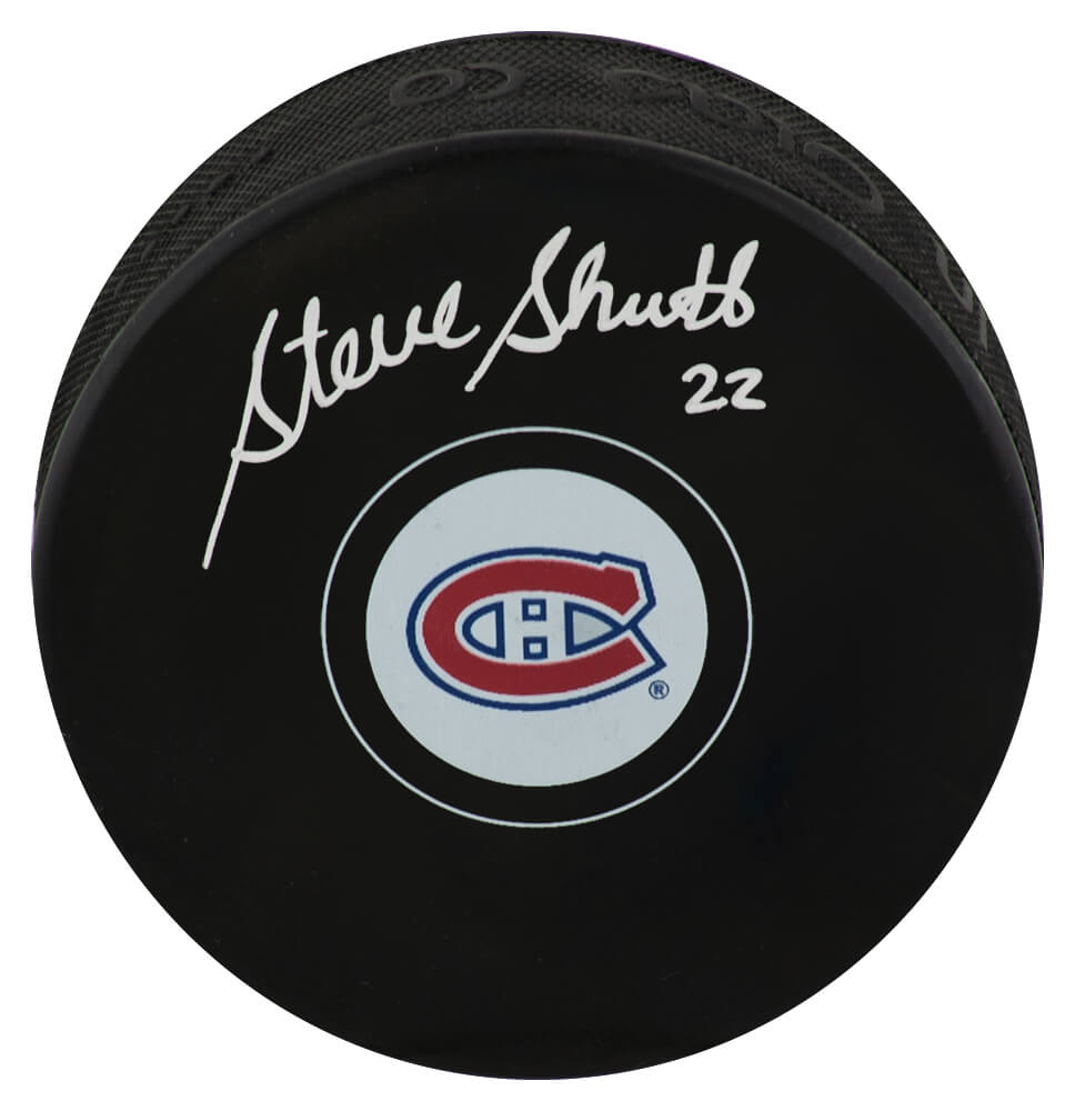 Steve Shutt Signed Montreal Canadiens Team Logo Hockey Puck - SHUPUC404 - Steve Shutt Signed Montreal Canadiens Team Logo Hockey Puck product image