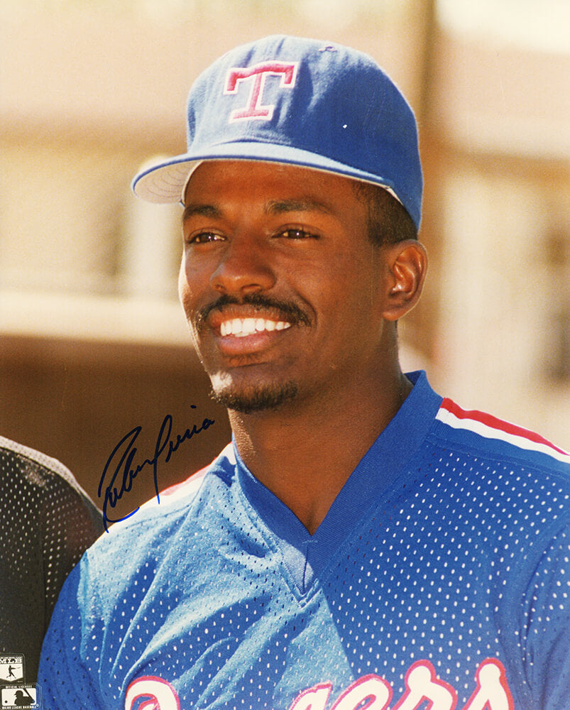 Ruben Sierra Signed Texas Rangers Blue Jersey Headshot 8x10 Photo - SIE08P100 - Ruben Sierra Signed Texas Rangers Blue Jersey Headshot 8x10 Photo product image