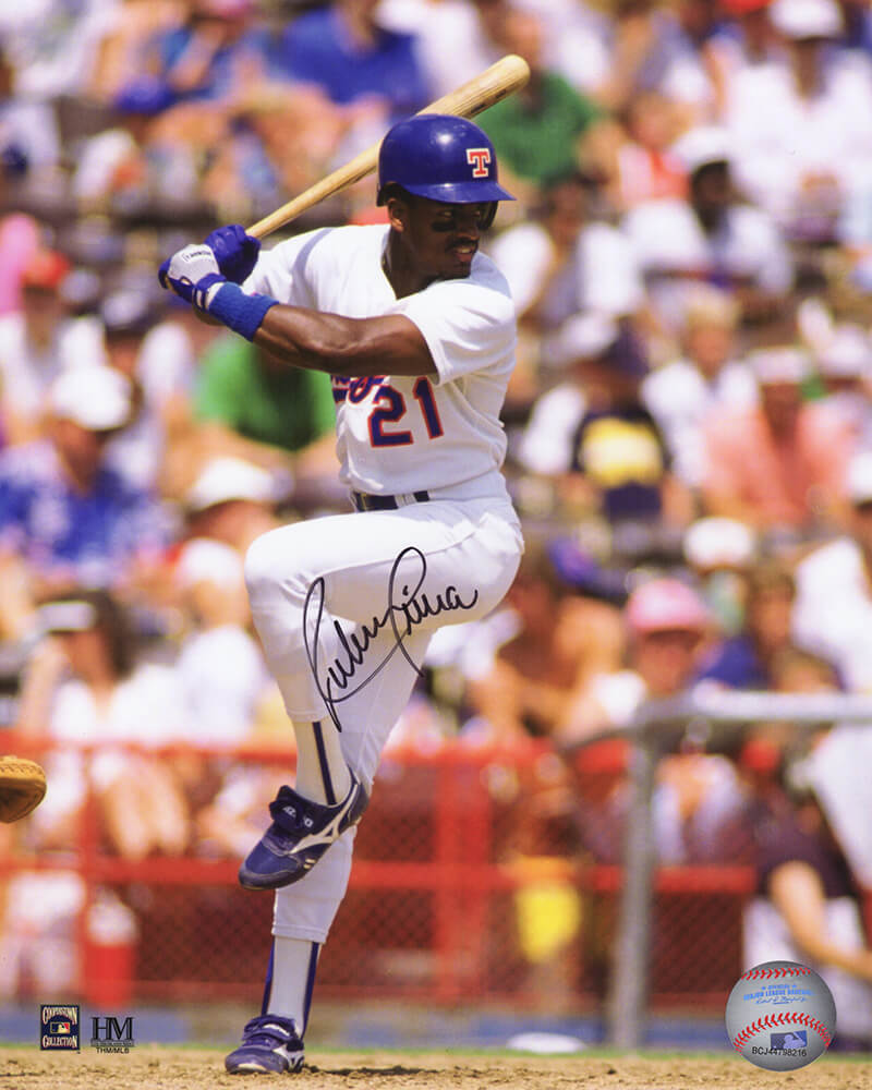 Ruben Sierra Signed Texas Rangers Batting Action 8x10 Photo - SIE08P102 - Ruben Sierra Signed Texas Rangers Batting Action 8x10 Photo product image