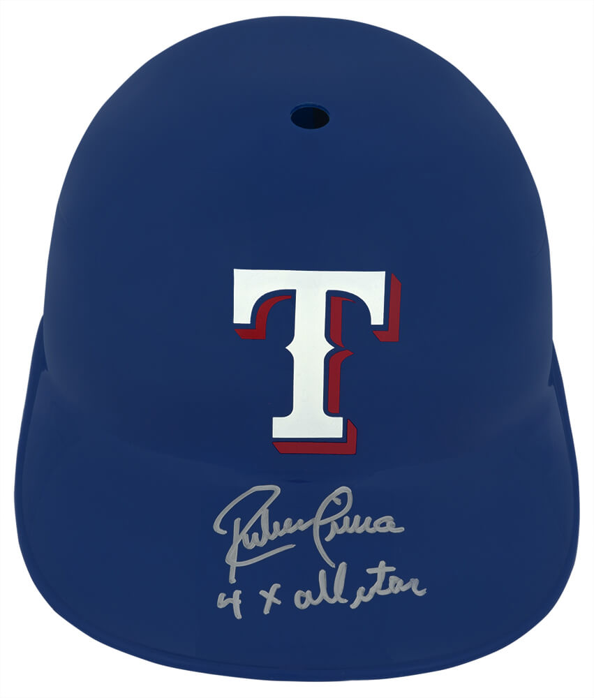 Ruben Sierra Signed Texas Rangers Souvenir Replica Batting Helmet w/4x All Star - SIEBTH102 - Ruben Sierra Signed Texas Rangers Souvenir Replica Batting Helmet w/4x All Star product image
