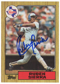 Ruben Sierra Signed Texas Rangers 1987 Topps Rookie Baseball Trading Card #261 - SIECAR101 - Ruben Sierra Signed Texas Rangers 1987 Topps Rookie Baseball Trading Card #261 product image