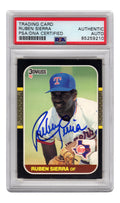 Ruben Sierra Signed Texas Rangers 1987 Donruss Rookie Baseball Trading Card #346 - (PSA Encapsulated) - SIECAR103 - Ruben Sierra Signed Texas Rangers 1987 Donruss Rookie Baseball Trading Card #346 - (PSA Encapsulated) product image