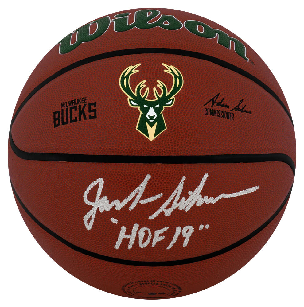 Jack Sikma Signed Milwaukee Bucks Logo Wilson Alliance NBA Basketball w/HOF'19 - SIKBSK209 - Jack Sikma Signed Milwaukee Bucks Logo Wilson Alliance NBA Basketball w/HOF'19 product image
