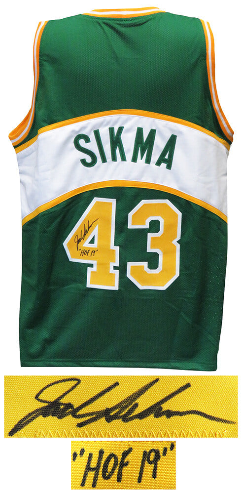 Jack Sikma Signed Green Throwback Custom Basketball Jersey w/HOF'19 - SIKJRY200 - Jack Sikma Signed Green Throwback Custom Basketball Jersey w/HOF'19 product image