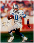 Billy Sims Signed Detroit Lions White Jersey Running 16x20 Photo w/80 ROY - SIM16P315 - Billy Sims Signed Detroit Lions White Jersey Running 16x20 Photo w/80 ROY product image