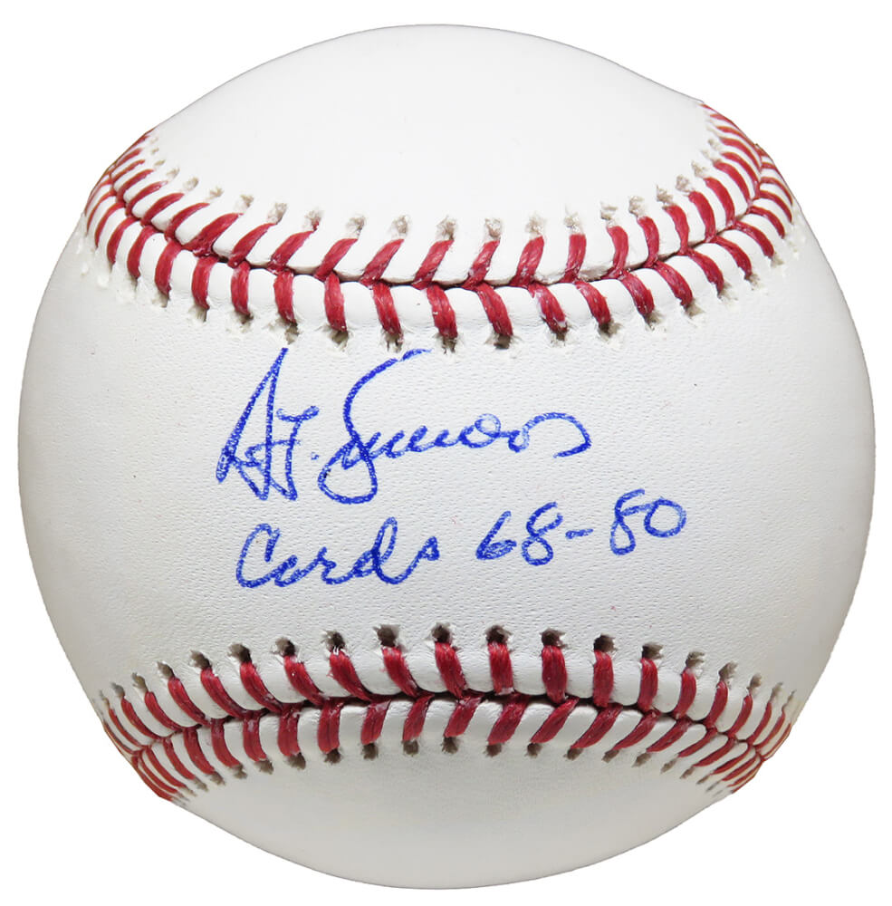 Ted Simmons Signed Rawlings Official MLB Baseball w/Cards 68-80  (Beckett) - SIMBSB100 - Ted Simmons Signed Rawlings Official MLB Baseball w/Cards 68-80 (Beckett) product image