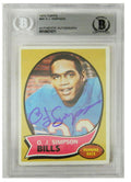 O.J. Simpson Signed Buffalo Bills 1970 Topps Rookie Card #90 (Beckett Encapsulated) - SIMCAR310 - O.J. Simpson Signed Buffalo Bills 1970 Topps Rookie Card #90 (Beckett Encapsulated) product image