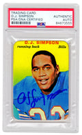 O.J. Simpson Signed Buffalo Bills 1970 Topps Glossy Rookie Football Card #22 (PSA Encapsulated) - SIMCAR317 - O.J. Simpson Signed Buffalo Bills 1970 Topps Glossy Rookie Football Card #22 (PSA Encapsulated) product image