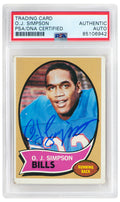 O.J. Simpson Signed Buffalo Bills 1970 Topps Rookie Football Card #90 (PSA/DNA Encapsulated) - SIMCAR318 - O.J. Simpson Signed Buffalo Bills 1970 Topps Rookie Football Card #90 (PSA/DNA Encapsulated) product image