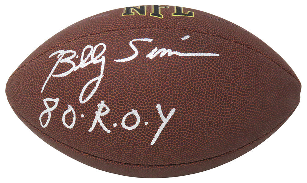 Billy Sims Signed Wilson Super Grip Full Size NFL Football w/80 ROY - SIMFTB308 - Billy Sims Signed Wilson Super Grip Full Size NFL Football w/80 ROY product image