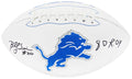 Billy Sims Signed Detroit Lions Rawlings White Logo Football w/80 ROY - SIMFTB311 - Billy Sims Signed Detroit Lions Rawlings White Logo Football w/80 ROY product image