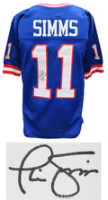 Phil Simms Signed Blue Custom Football Jersey - SIMJRY310 - Phil Simms Signed Blue Custom Football Jersey product image