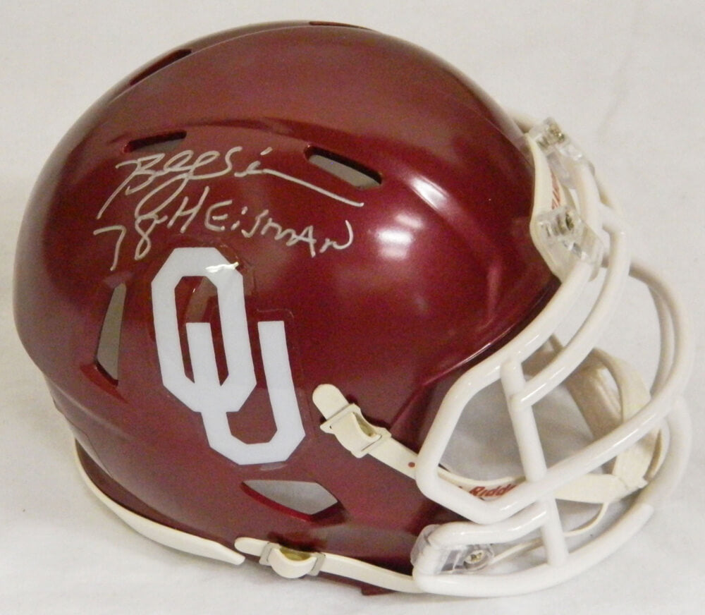 Billy Sims Signed Oklahoma Sooners Riddell Mini Helmet w/78 Heisman - SIMMIN300 - Billy Sims Signed Oklahoma Sooners Riddell Mini Helmet w/78 Heisman product image