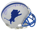 Billy Sims Signed Detroit Lions Throwback Riddell Mini Helmet w/80 ROY - SIMMIN301 - Billy Sims Signed Detroit Lions Throwback Riddell Mini Helmet w/80 ROY product image